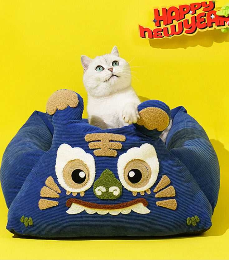 Blue Tiger Cat Bed