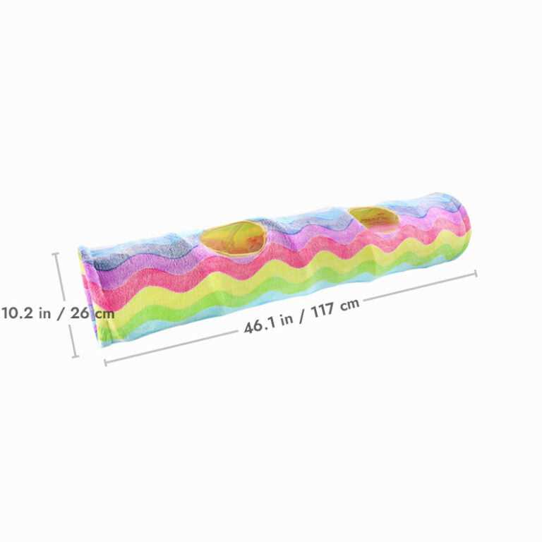 Rainbow Stripes Cat Tunnel