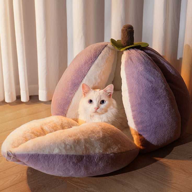 Mangosteen Purple Cat Bed
