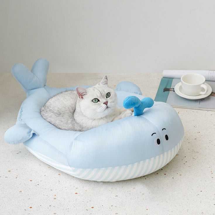 Whale Cooling Cat Bed