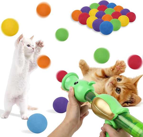 Rainbow Ball Launcher Toy for Cats.