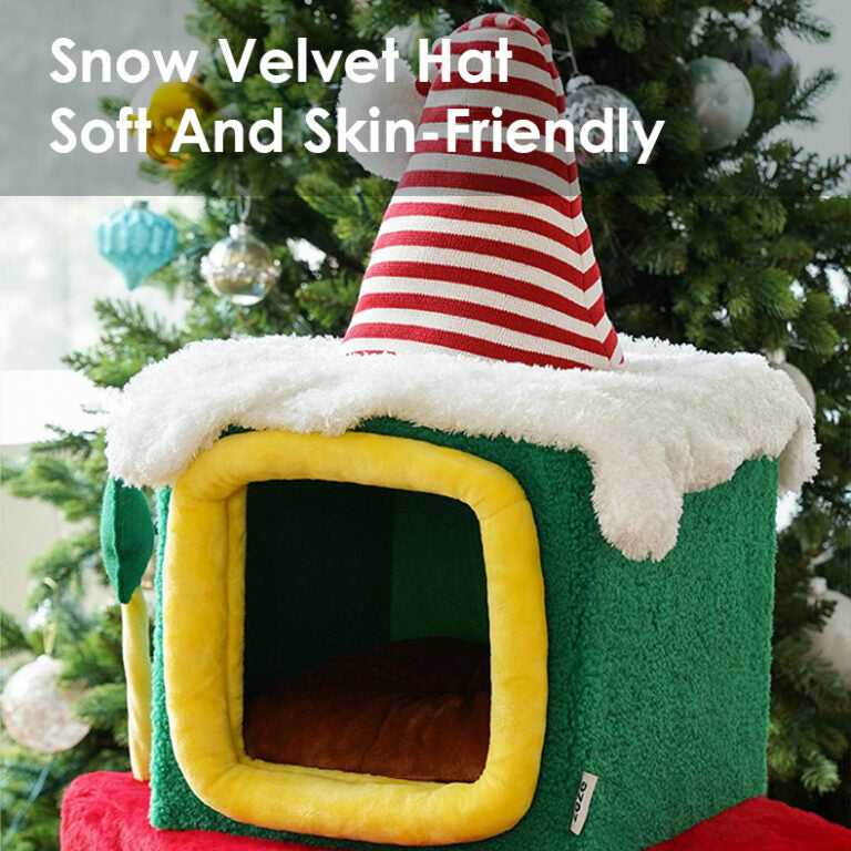 Stacked Christmas Gift Box Cat Condo