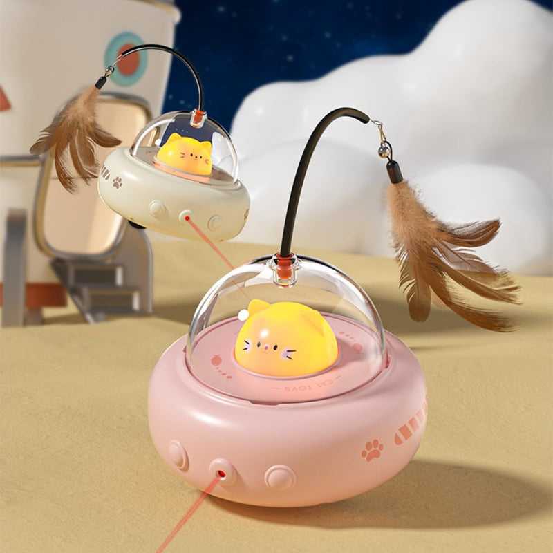 Interactive Feather Toy with LED Light