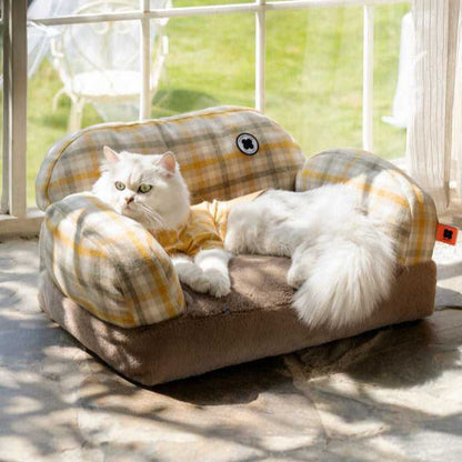 British Plaid Cat Sofa - Cat Bed