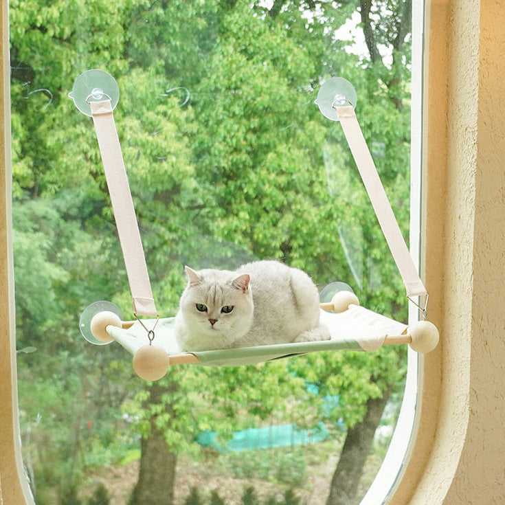 Wood Window Cat Hammock
