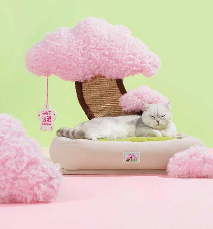 Sakura Pink Cat Bed