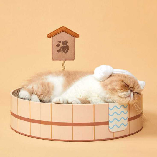 Japanese-Style Hot Springs Cat Scratcher Bed