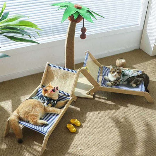 Coconut Tree Cat Scratching Post & Cat Recliner