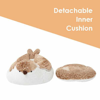 Sparrow Cat Bed with detachable inner cushion shown separately. Easy to clean and maintain cat furniture with plush design.