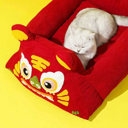 Blue Tiger Cat Bed