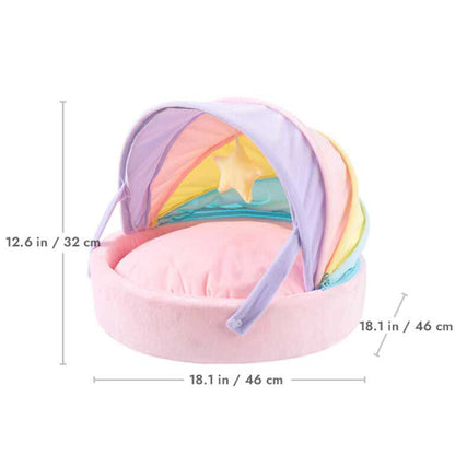 Rainbow Crib Cat Bed