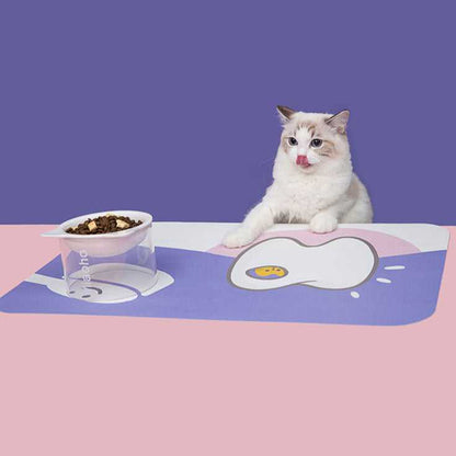 Cartoon Teeth Cat Food Mat