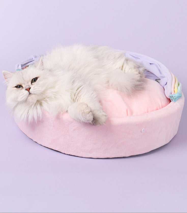 Rainbow Crib Cat Bed