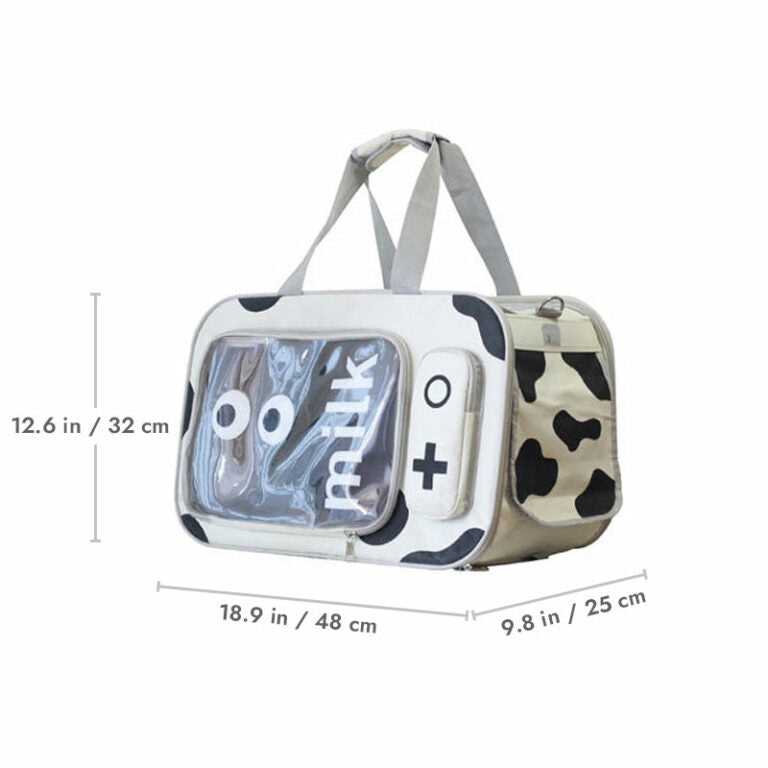 Cow Milk Rolling Pet Carrier