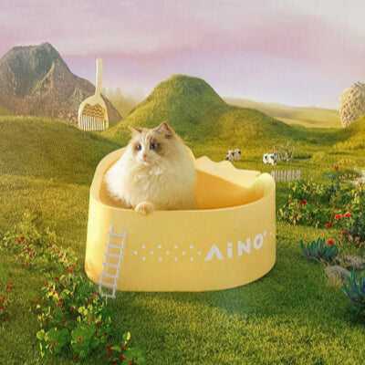 Strawberry Fat Cat Litter Box