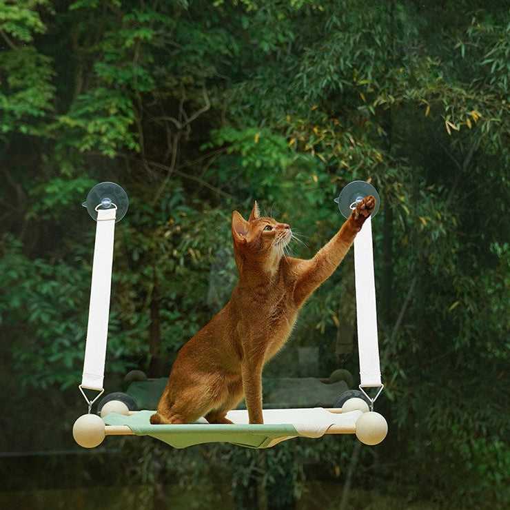 Wood Window Cat Hammock