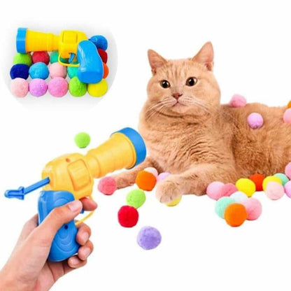 Rainbow Ball Launcher Toy for Cats.