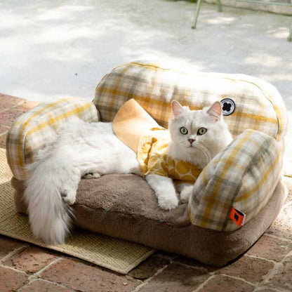 British Plaid Cat Sofa - Cat Bed