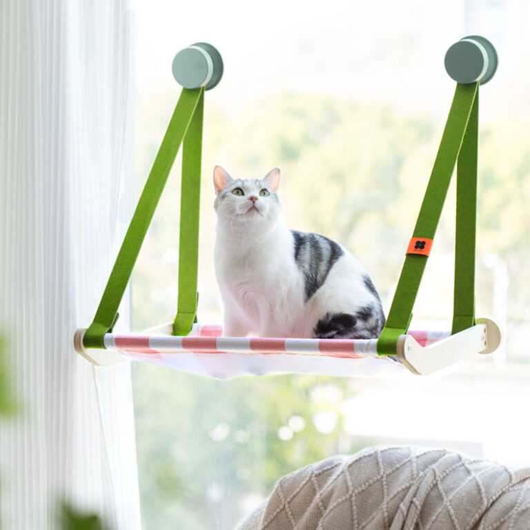 Lattice Wood Window Cat Hammock
