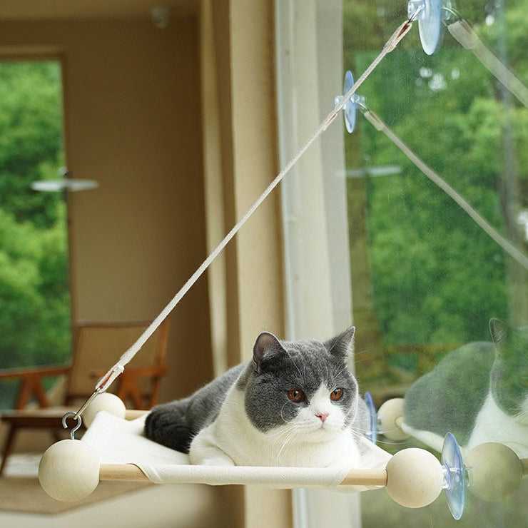 Wood Window Cat Hammock