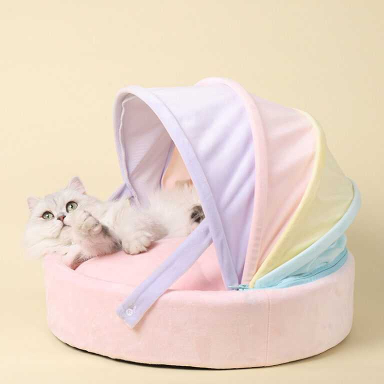 Rainbow Crib Cat Bed