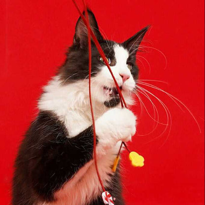 Christmas Snowman Catnip Cat Wand Toy