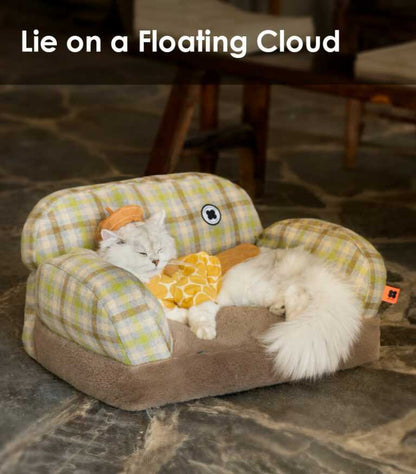 British Plaid Cat Sofa - Cat Bed