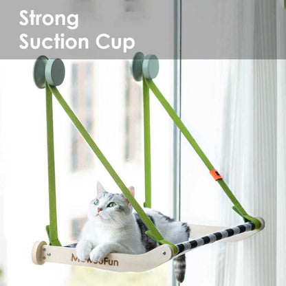 Lattice Wood Window Cat Hammock