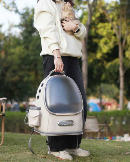 Frosted Semi-Transparent Cat Spaceship Backpack