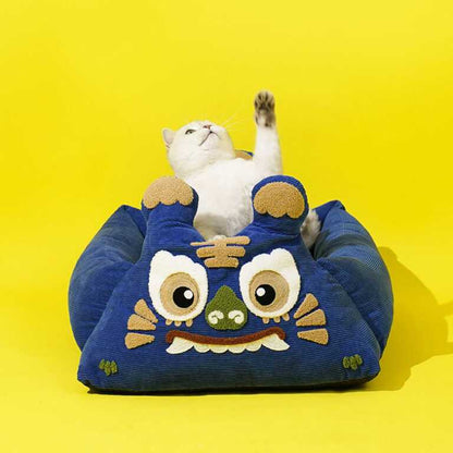 Blue Tiger Cat Bed
