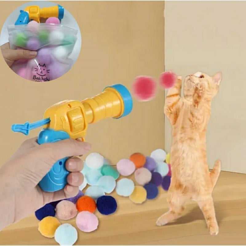 Rainbow Ball Launcher Toy for Cats.