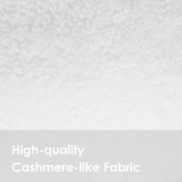 Detail of high-quality cashmere-like fabric used in Snowman Cat Covered Bed, offering warmth and softness for pets.