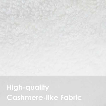 Detail of high-quality cashmere-like fabric used in Snowman Cat Covered Bed, offering warmth and softness for pets.