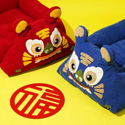 Blue Tiger Cat Bed