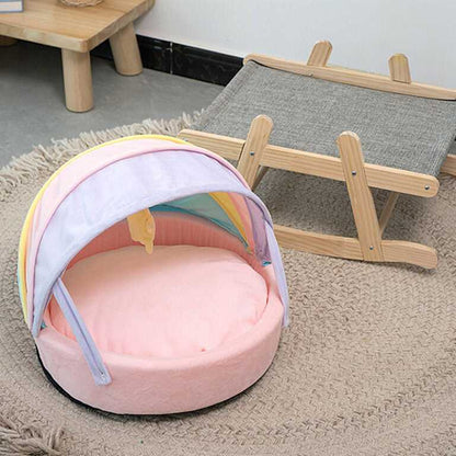 Rainbow Crib Cat Bed