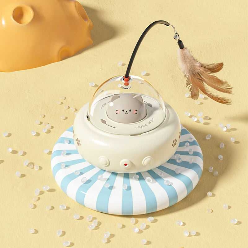 Interactive Feather Toy with LED Light