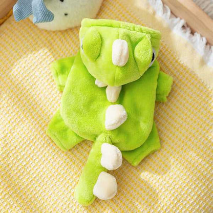 Pet dinosaur costume.